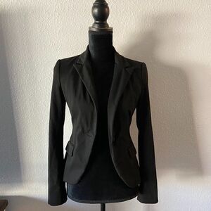 Express black tailored blazer suit jacket O